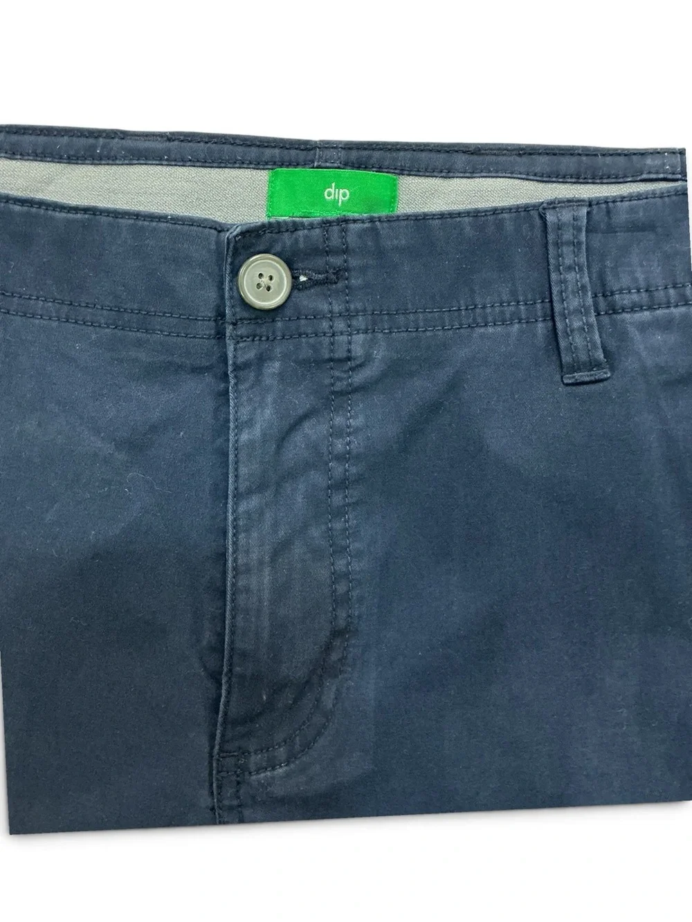 Dip Men’s Flat Front Navy Blue Chino Shorts - Size 34 (Like New)